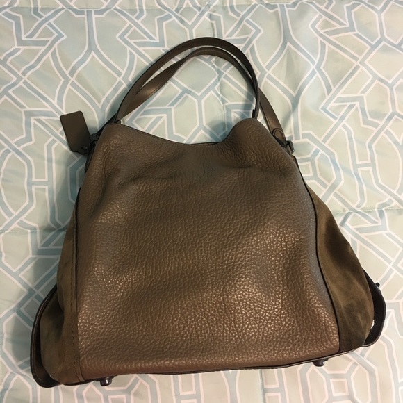 Coach Edie 42 Suede and Pebble Leather Bag - Picture 5 of 15